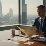 Entrepreneur reviewing UK company registration documents