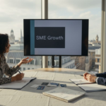 Small business owners networking in conference room