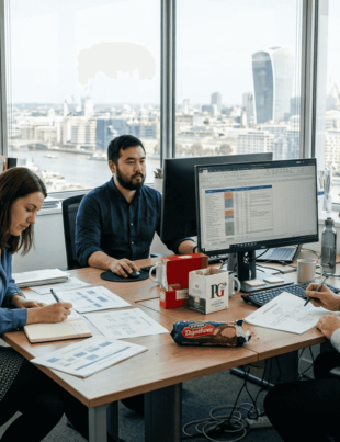 SME team working on process automation