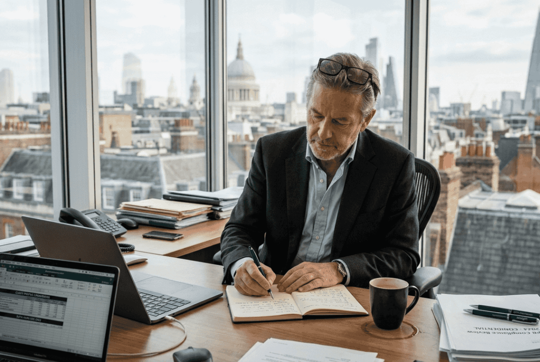 Consultant planning UK lead generation workflow