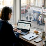 Small business owner reviewing marketing automation tools