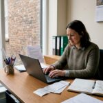 Business owner updates GDPR policy in office